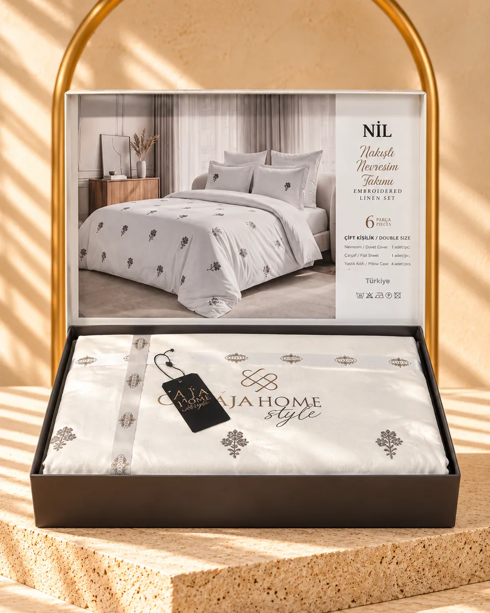 Caja Home Bettwäsche-Set · Doppelbett · Nil · Creme · 1108