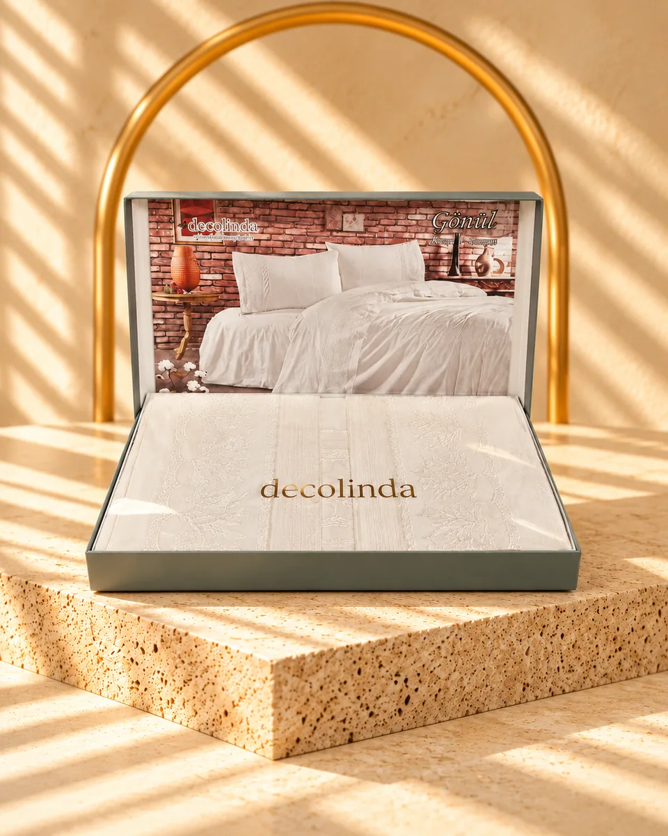 Decolinda / Duruca طقم غطاء لحاف · مزدوج · Gönül · كريمي · 5480