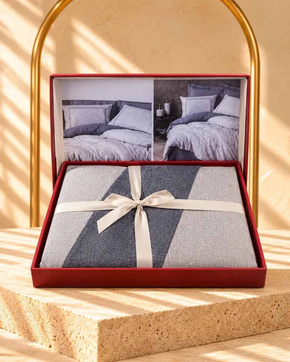 Cotton Box طقم غطاء لحاف · مقاس مزدوج · Nitsa · كحلي · كحلي · 6114