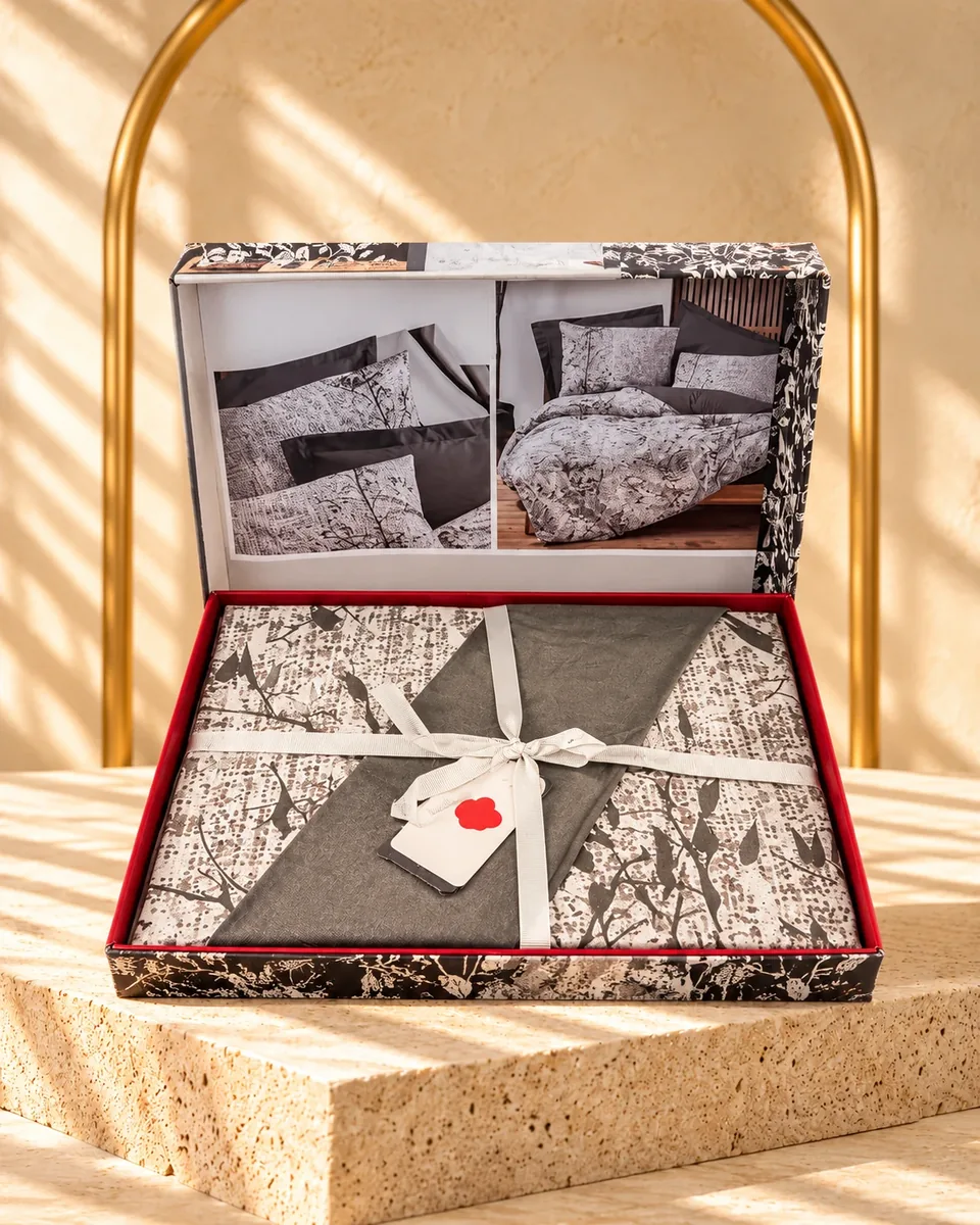 Cotton Box طقم غطاء لحاف · مقاس مزدوج · Odin · بني · بني · 6114