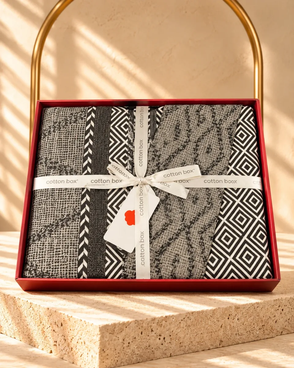 Cotton Box طقم غطاء لحاف · مقاس مزدوج · Toprak · لون المنك · لون المنك · 6114