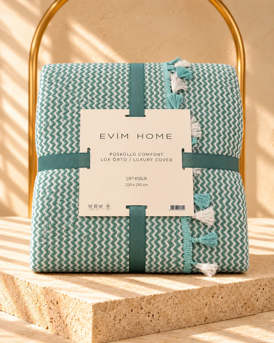 HSN / Evim Home بيكيه · مزدوج · Lüx · أخضر · أخضر · 1787