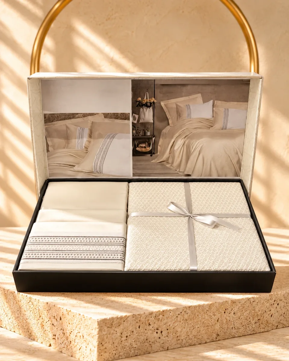 Cotton Box طقم بيكيه من الخيزران · مزدوج · Lessy · أخضر · أخضر · 6117