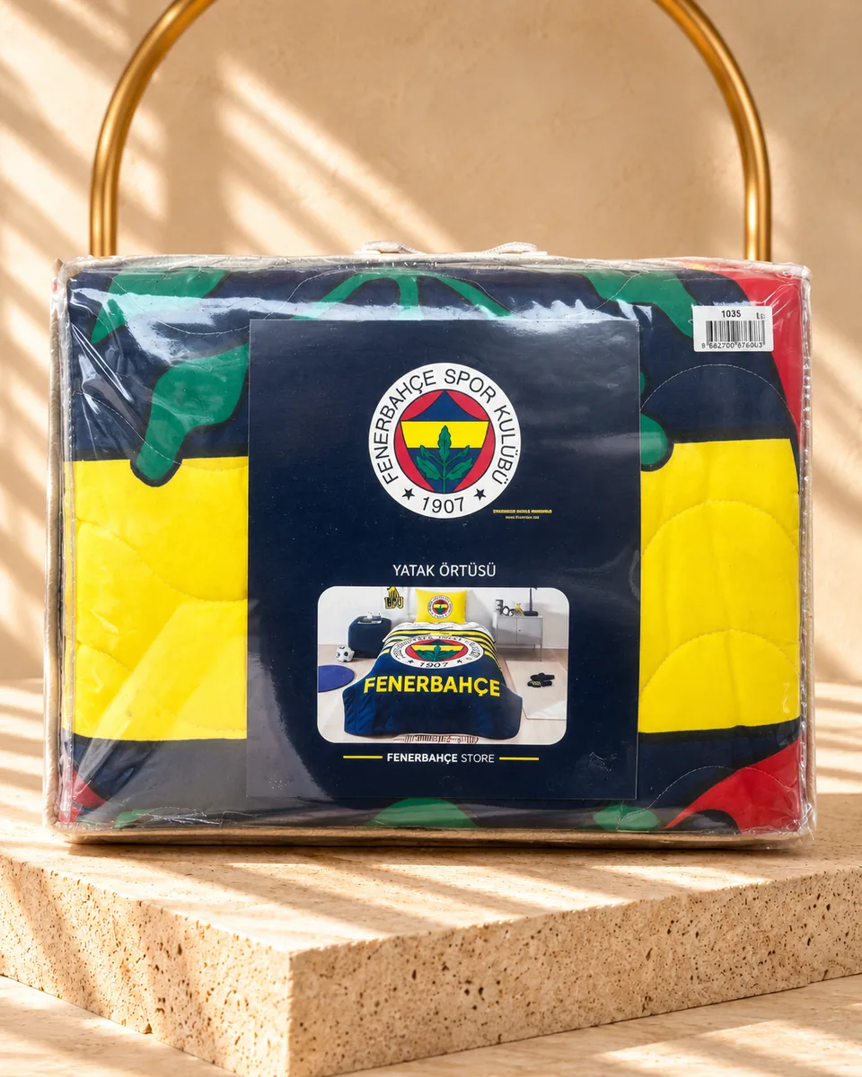Taç Tagesdecke · Einzelbett · Fenerbahçe · Gelb / Marineblau · Gelb / Marineblau · 1035